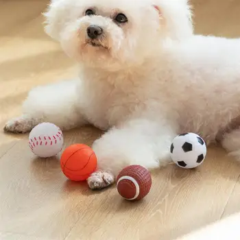 Играчки за кучета, пищащий Звук, Кучешки топка, гумена Топка, Футбол, Баскетбол, Интерактивни играчки За кучета, малки, Средни и Големи домашни любимци, играчки за домашни любимци