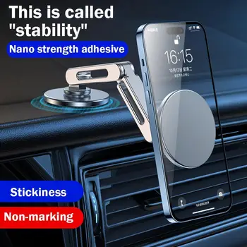 Силни магнитни кола за телефон, крепящийся на автомобилна поставка за телефон iPhone 13 12 11 Pro Xs Max Samsung, скоба за автомобилни таблет