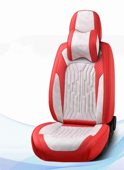 Универсални калъфи за автомобилни седалки от кожа и велур, напълно покрити с 360 градуса, Здрава Висококачествена възглавницата на седалката, за 90% Седан suv