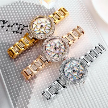 Часовници за жени, часовници за рокли, циферблат от розово злато от неръждаема стомана, водоустойчив кварцов часовник, дамски часовници часовници дамски ръчен